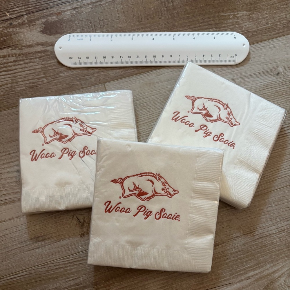 Lot of 3 Woo Pig Sooie Napkin packs-20 per pack